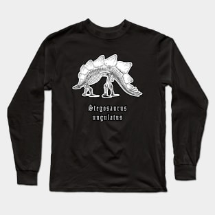 🦖 Fossil Skeleton of a Stegosaurus ungulatus Dinosaur Long Sleeve T-Shirt